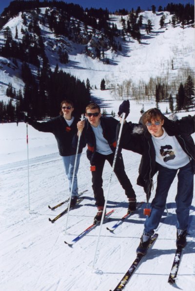 Cross country style skiing at Albion Basin