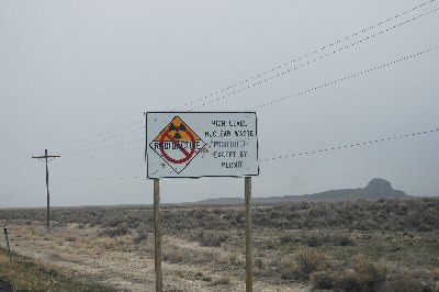 "no high level nuclear waste" sign